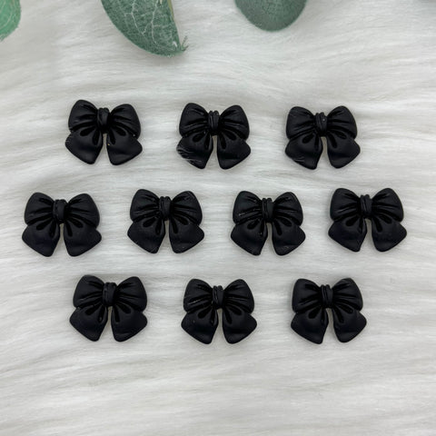 The Perfect Mini Bow - Black - Pack of 10 Cabochons