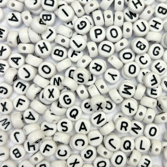 Alphabet Letter Beads - 1oz Bag (approx 200 beads)