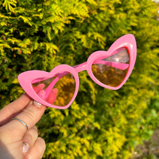 Kids Love Heart Sunglasses - Pink