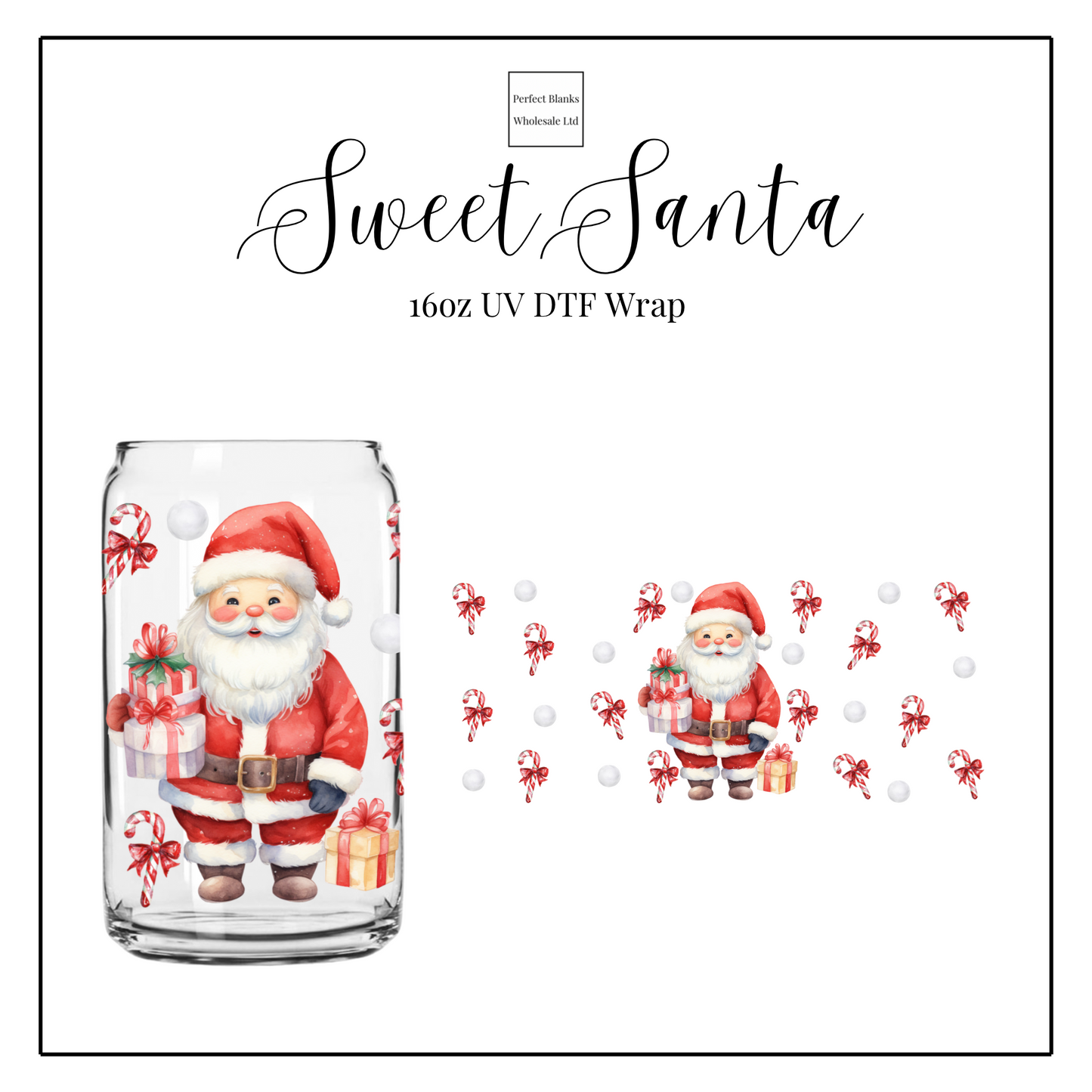 Sweet Santa 16oz UV DTF