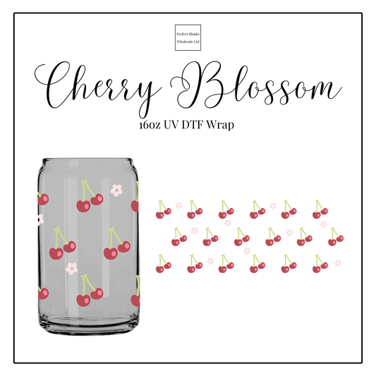 Cherry Blossom 16oz UV DTF