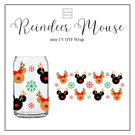 Reindeer Mouse 16oz UV DTF