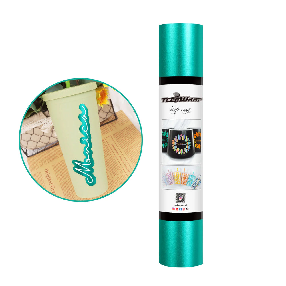 TeckWrap Emerald Green Metallic Satin Adhesive Vinyl