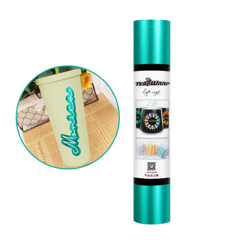 TeckWrap Emerald Green Metallic Satin Adhesive Vinyl