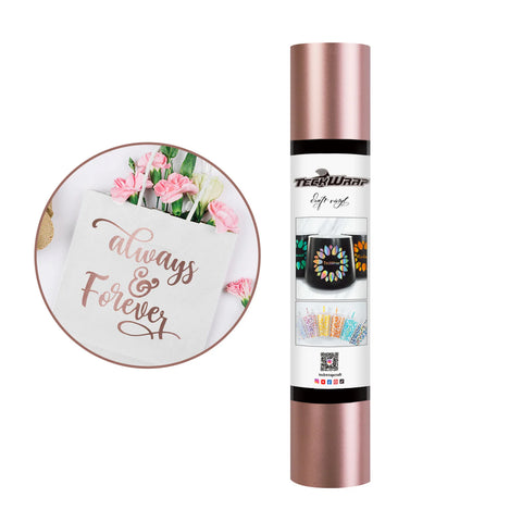 TeckWrap Metallic Rose Gold Satin Chrome Adhesive Vinyl