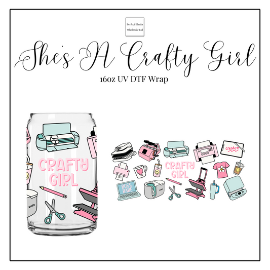 She’s A Crafty Girl 16oz UVDTF