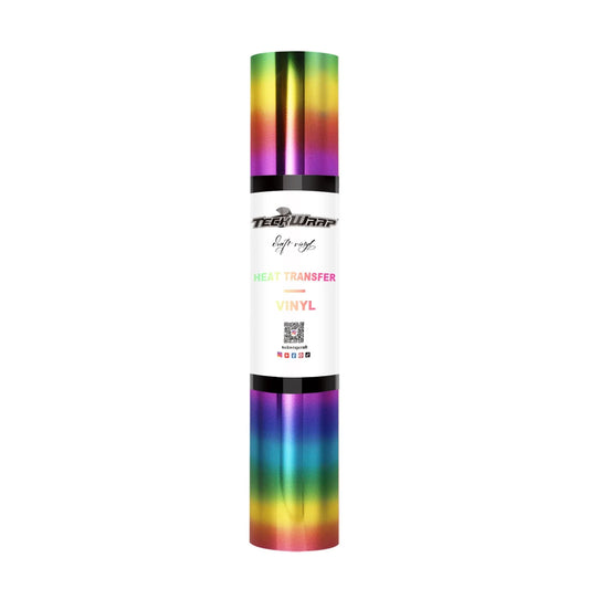 Teckwrap Rainbow Stripes Metallic Chrome HTV - 5ft