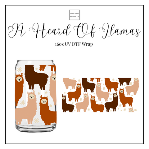 A Herd Of Llamas 16oz UVDTF