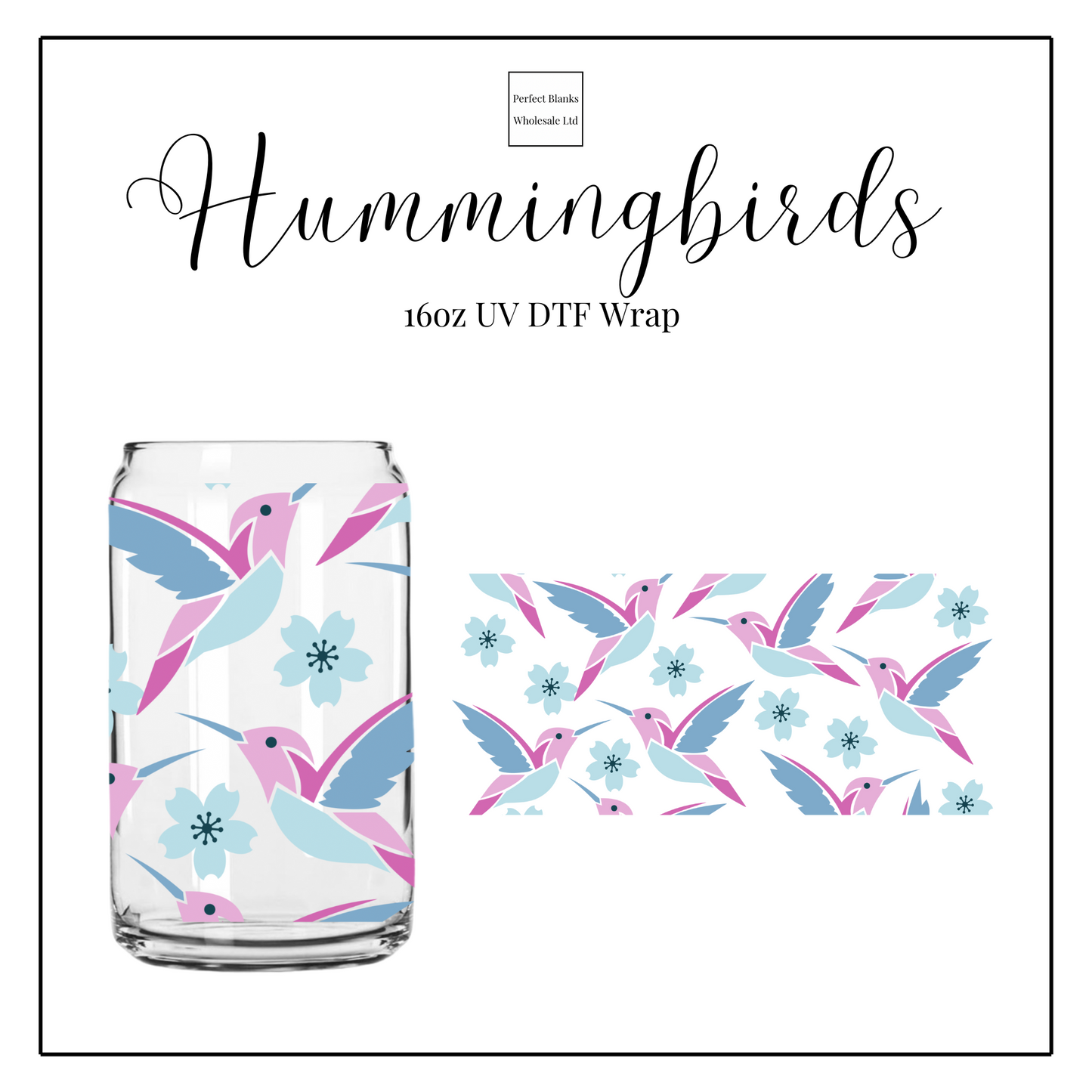 Hummingbirds 16oz UV DTF