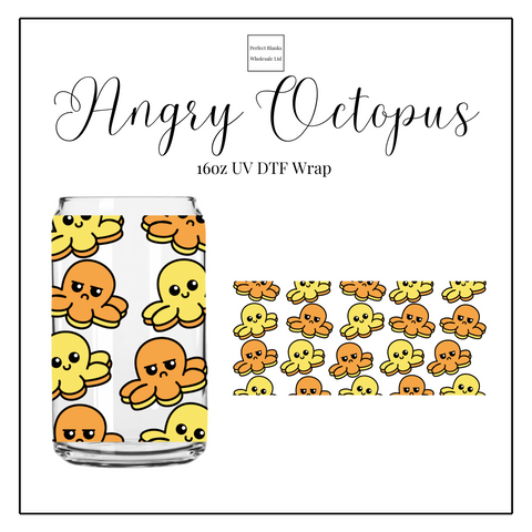 Angry Octopus 16oz UVDTF