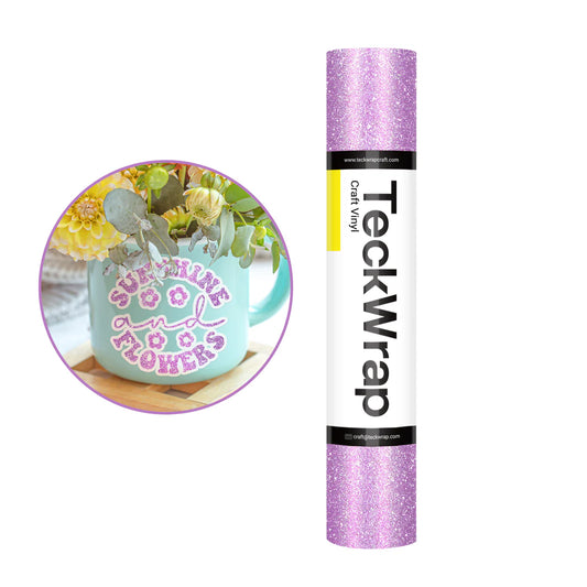 Teckwrap Mauve Purple Burst Glitter Adhesive Vinyl - 5ft