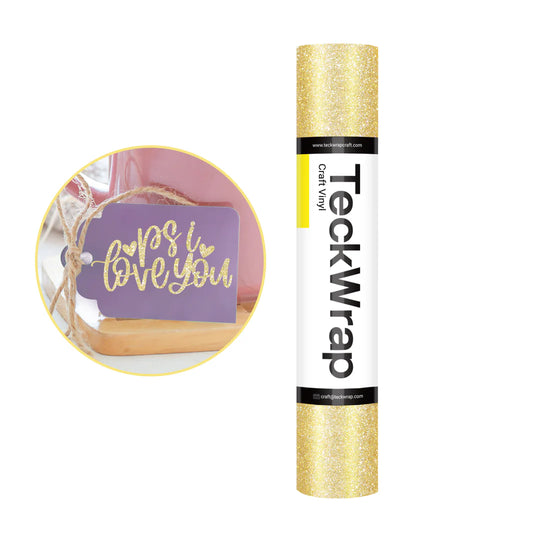 Teckwrap Gold Burst Glitter Adhesive Vinyl - 5ft