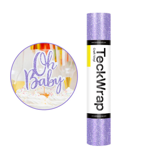 Teckwrap Lavender Burst Glitter Adhesive Vinyl - 5ft