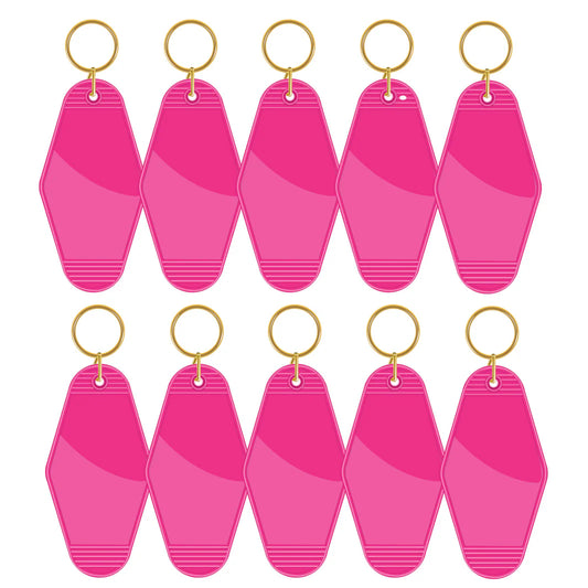 TeckWrap Motel Keychains Blanks - Bold Pink