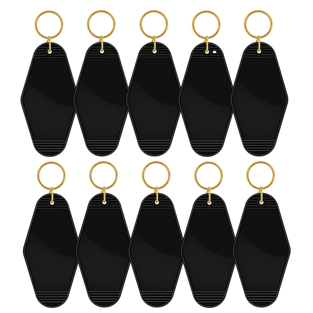 TeckWrap Motel Keychains Blanks - Black