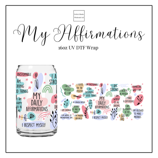 My Affirmations 16oz UV DTF