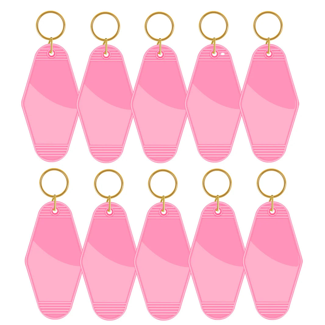 TeckWrap Motel Keychains Blanks - Barbie Pink