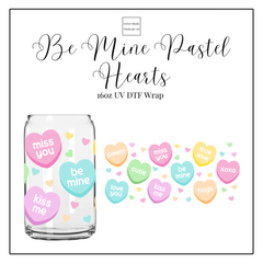 Be Mine Pastel Hearts 16oz UVDTF