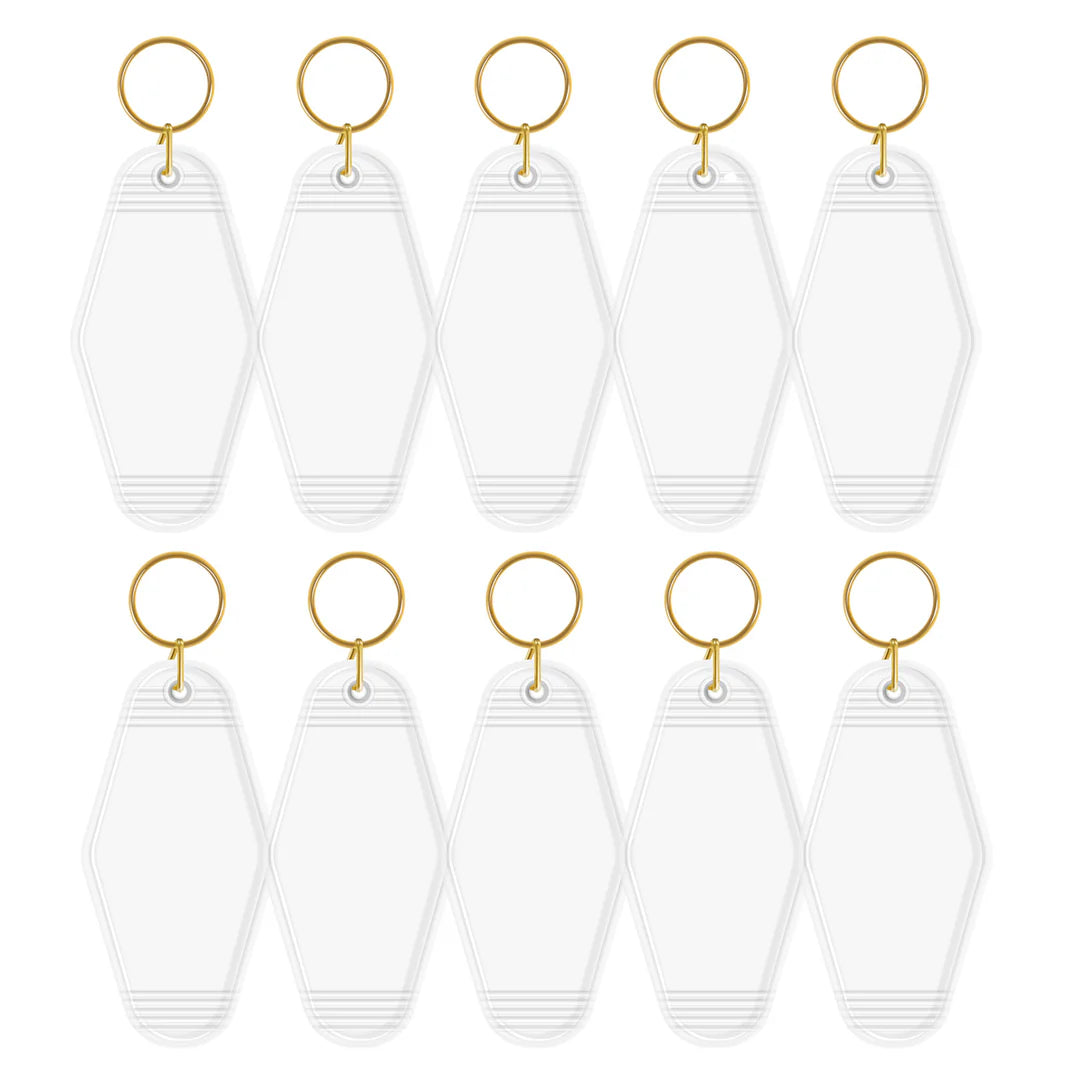 TeckWrap Motel Keychains Blanks - Clear