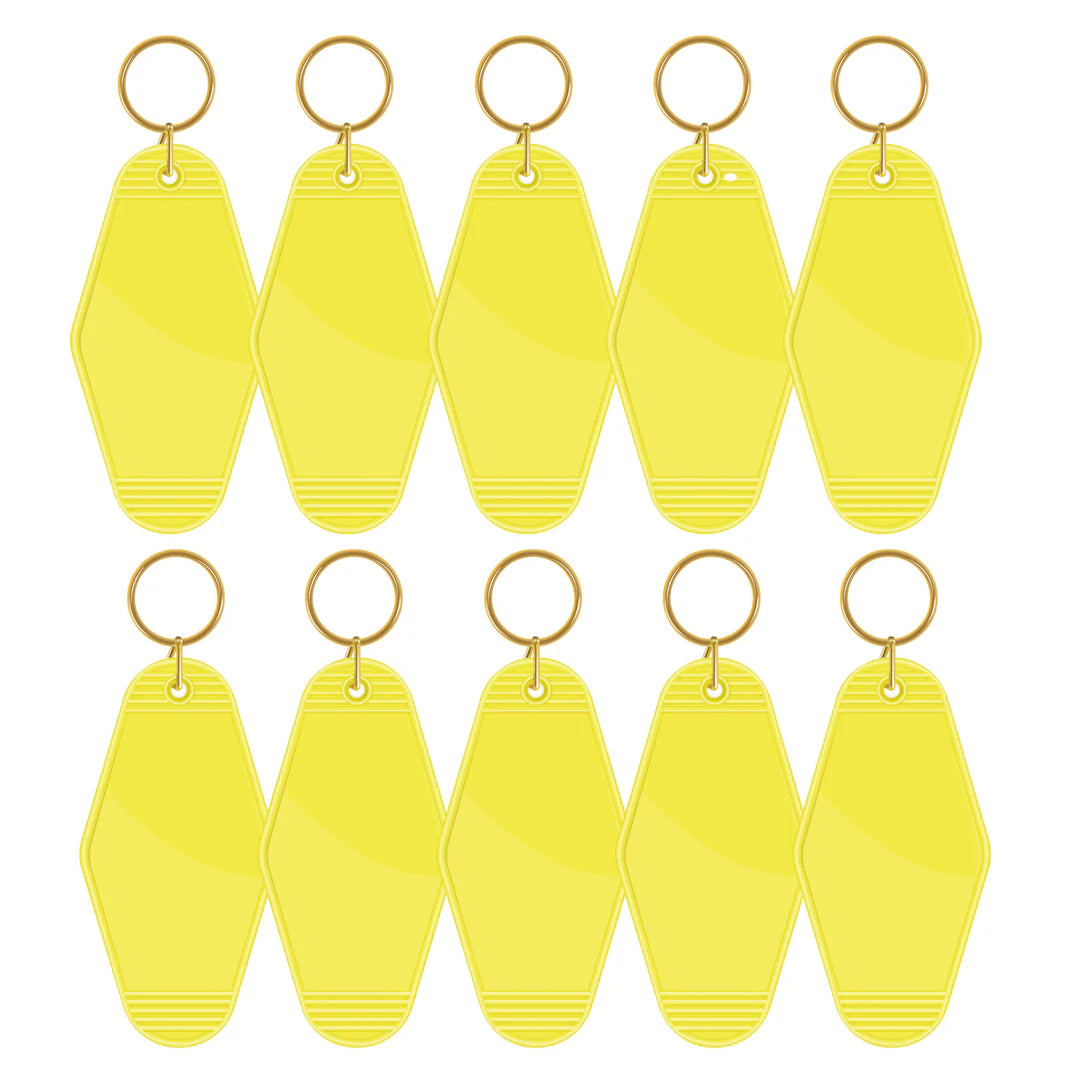 TeckWrap Motel Keychains Blanks - Carnation Yellow