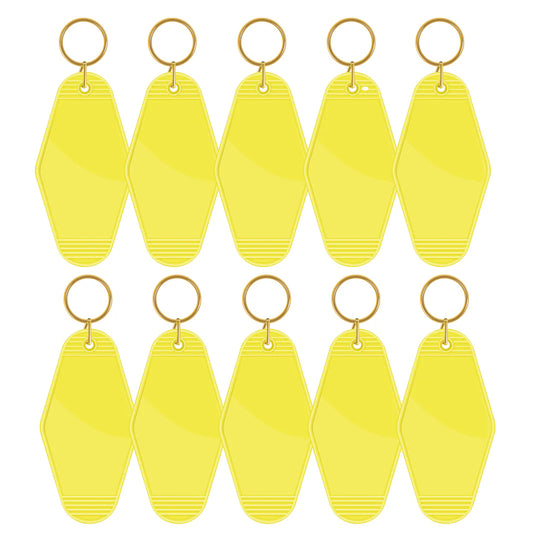 TeckWrap Motel Keychains Blanks - Carnation Yellow