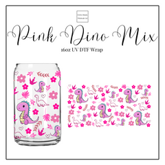 Pink Dino Mix 16oz UVDTF