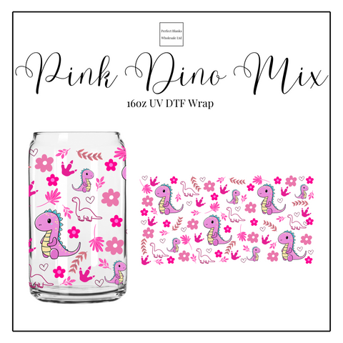 Pink Dino Mix 16oz UVDTF