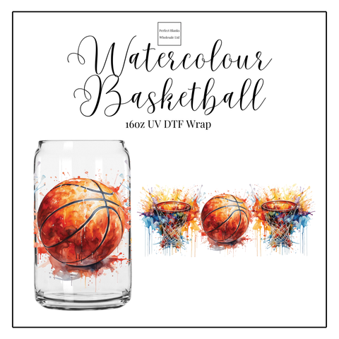 Basketball Watercolour 16oz UVDTF