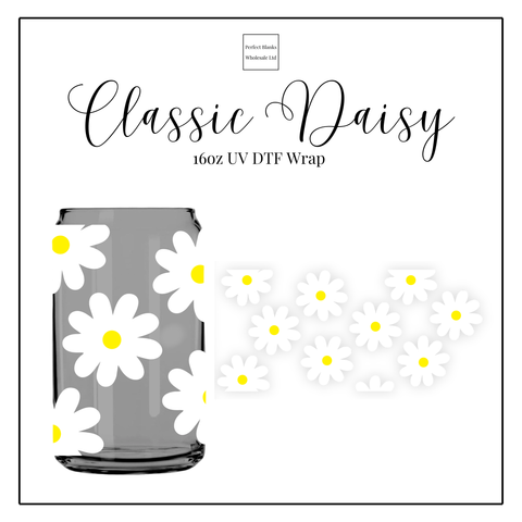 Classic Daisy 16oz UVDTF