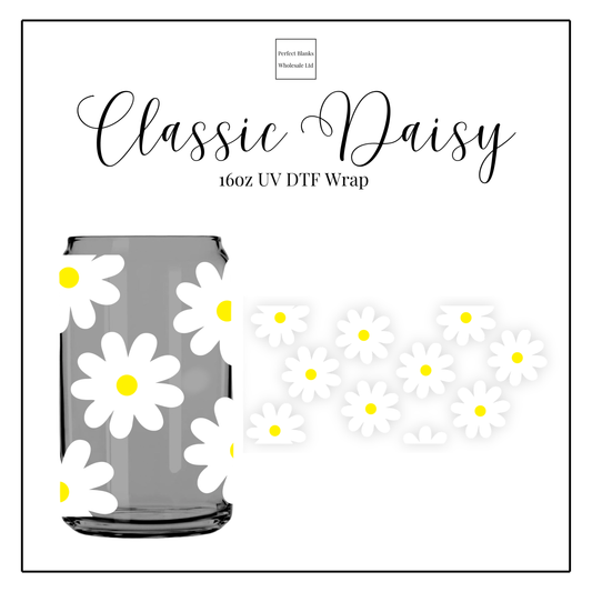 Classic Daisy 16oz UVDTF