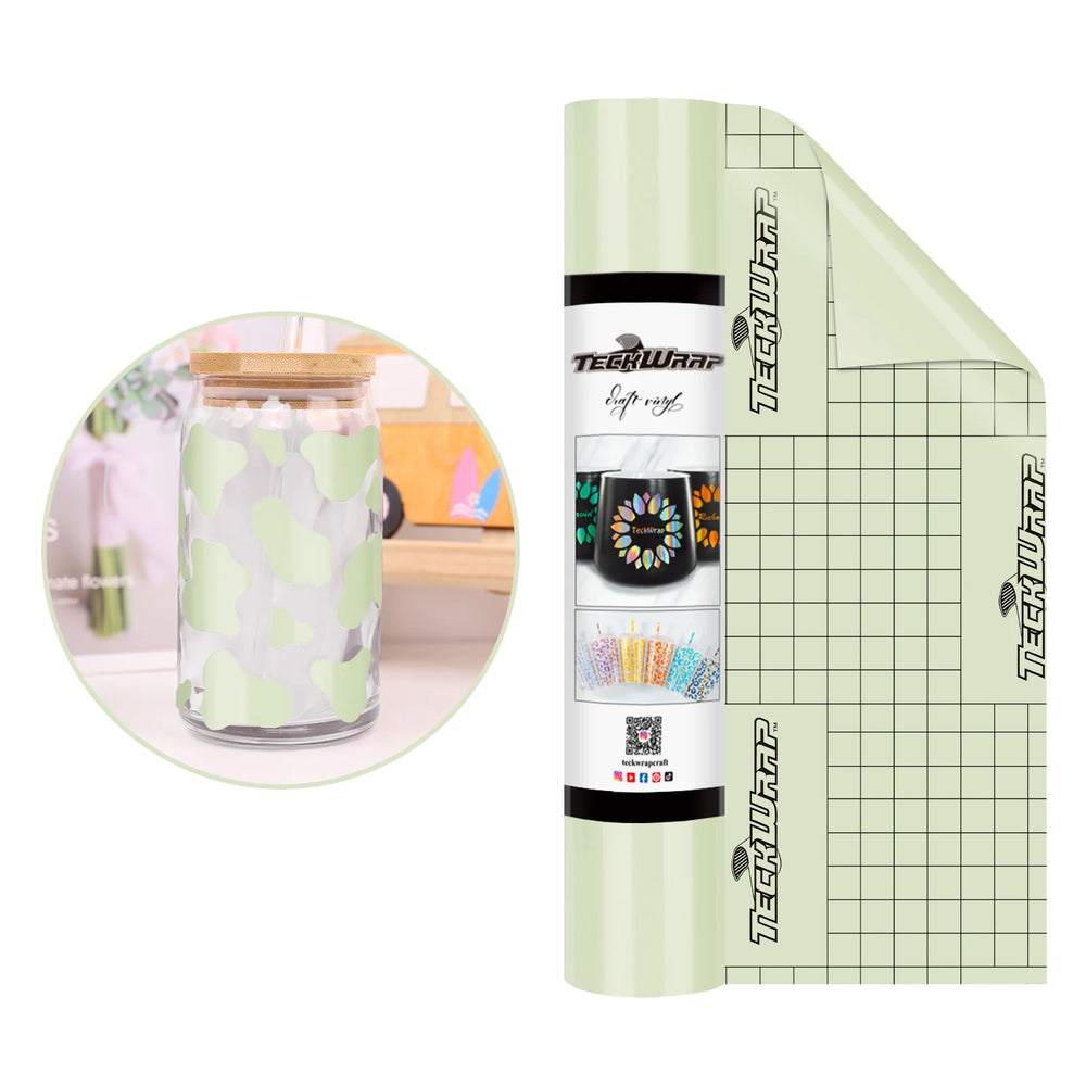 Teckwrap Glossy Light Khaki Green 001 Economical Series Craft Vinyl