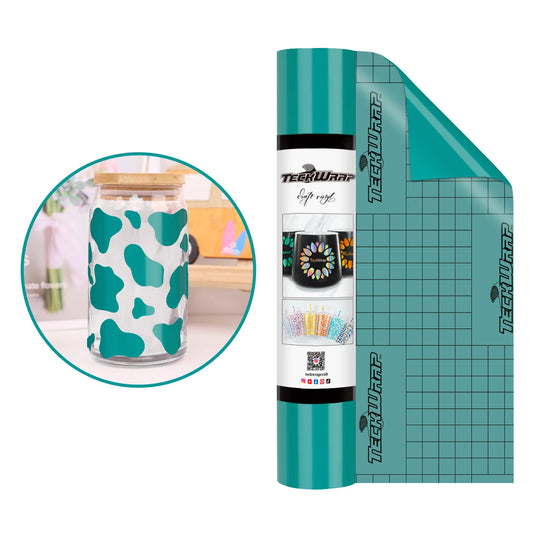 Teckwrap Glossy Turquoise 001 Economical Series Craft Vinyl - 5ft