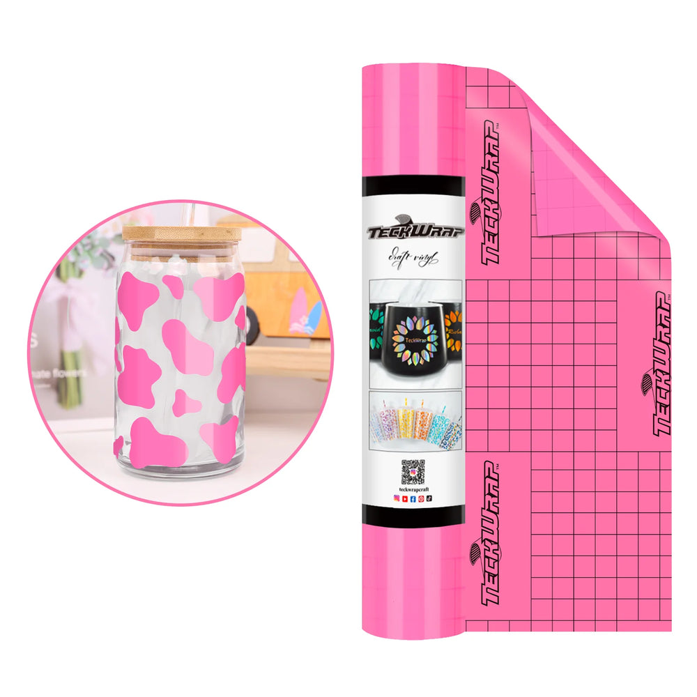 Teckwrap Glossy Barbie/Neon Pink 001 Economical Series Craft Vinyl