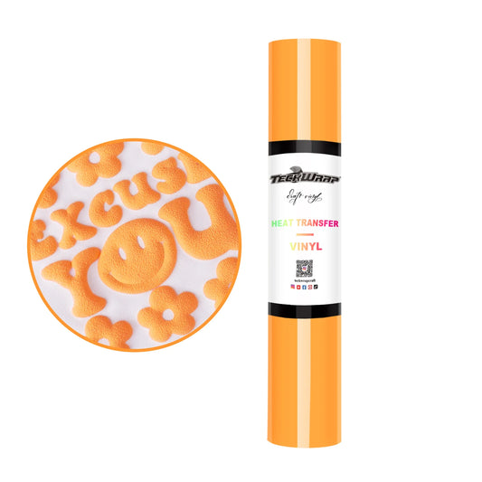Teckwrap Pastel Orange Puff HTV - 5ft