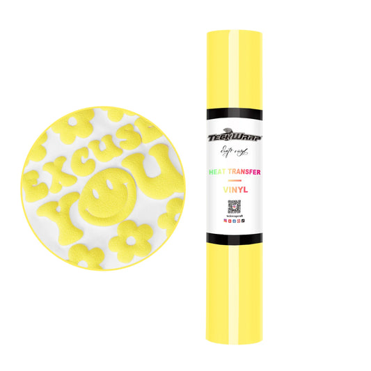 Teckwrap Pastel Yellow Puff HTV - 5ft