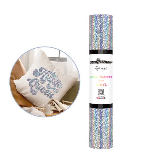 Teckwrap Silver Holographic HTV - 5ft