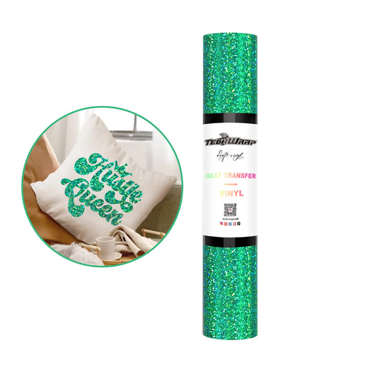 Teckwrap Green Holographic HTV - 5ft