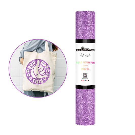 Teckwrap Glitter Light Purple HTV - 5ft