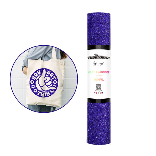 Teckwrap Glitter Purple Blue HTV - 5ft