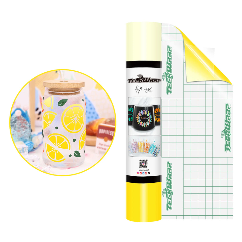 Teckwrap Yellow Cold Colour Changing Adhesive Vinyl - 5ft