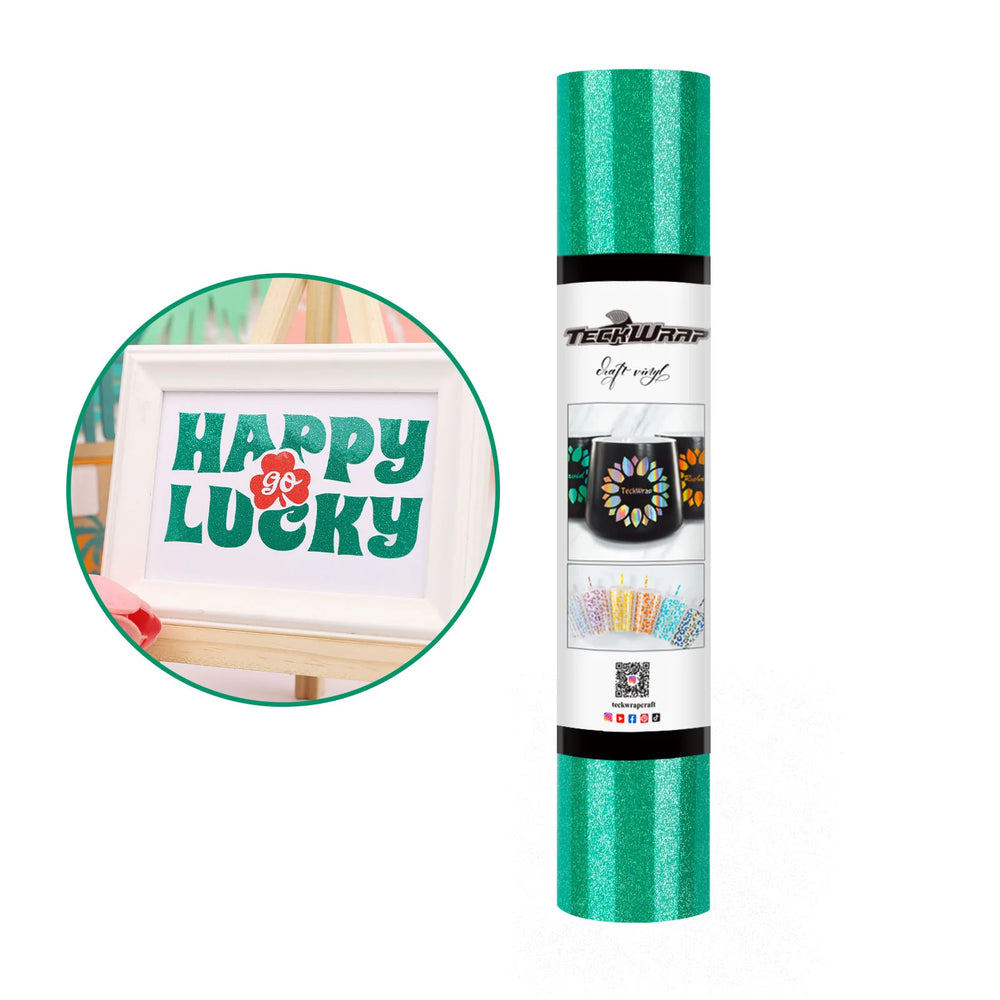 Teckwrap Christmas Green Burst Shimmer Adhesive Vinyl