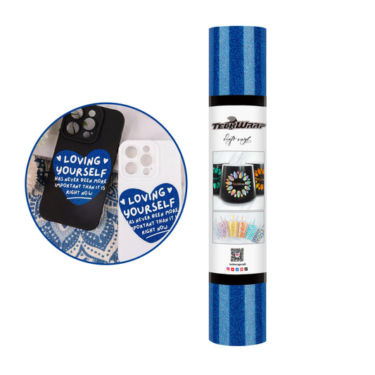 Teckwrap Royal Blue Burst Shimmer Adhesive Vinyl - 5ft