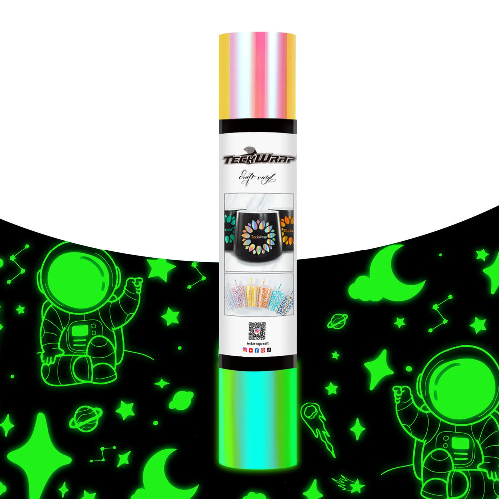 TeckWrap Opal Peach Yellow Pink Glow in the Dark Vinyl