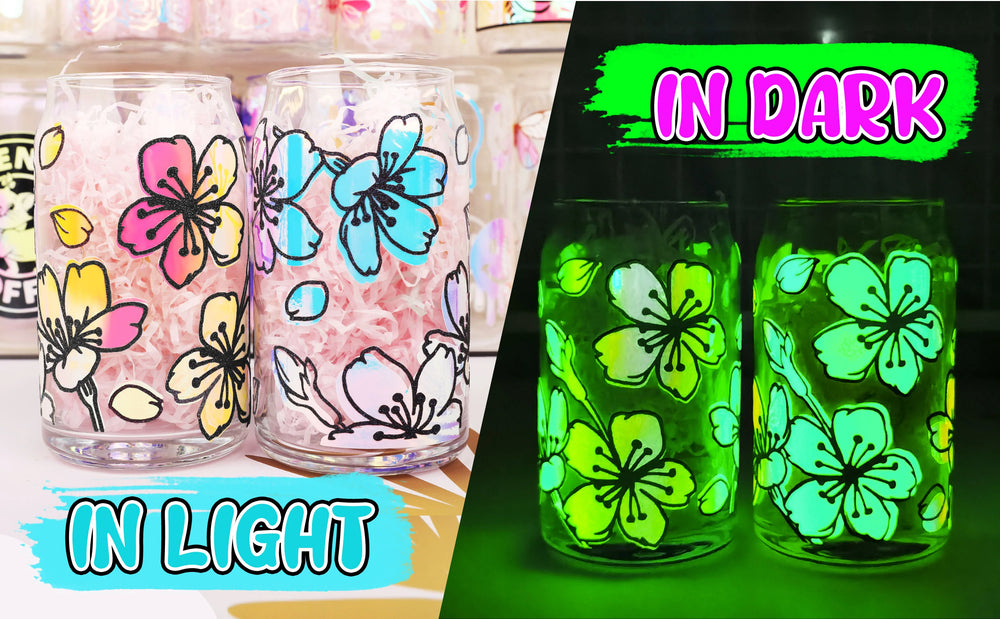 TeckWrap Opal Peach Yellow Pink Glow in the Dark Vinyl