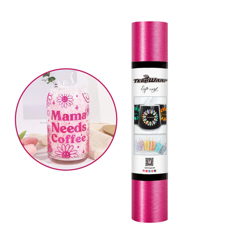 TeckWrap Rose Pink Satin Brush Adhesive Vinyl - 5ft