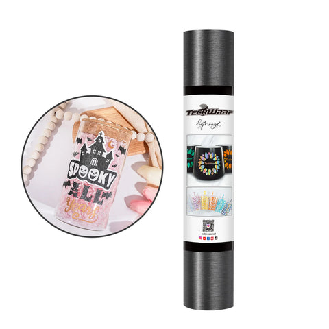 TeckWrap Dark Grey Satin Brush Adhesive Vinyl - 5ft