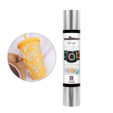 TeckWrap Silver Textured Adhesive Craft Vinyl - 5ft