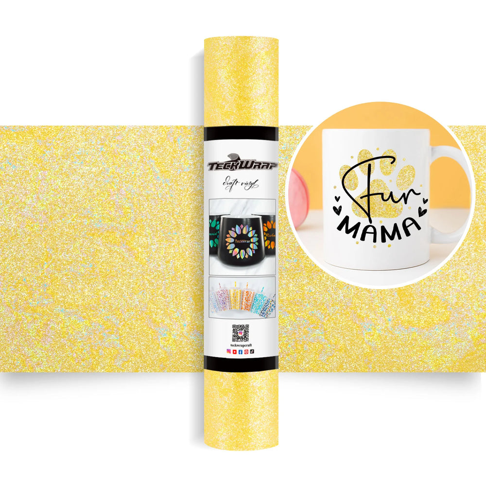 TeckWrap Yellow Colorful Pearl Adhesive Vinyl - 5ft