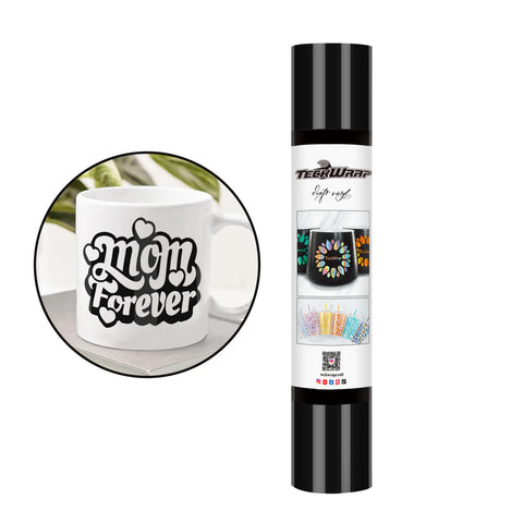 Teckwrap Ink Black 001G series 5ft Craft Vinyl (Glossy)