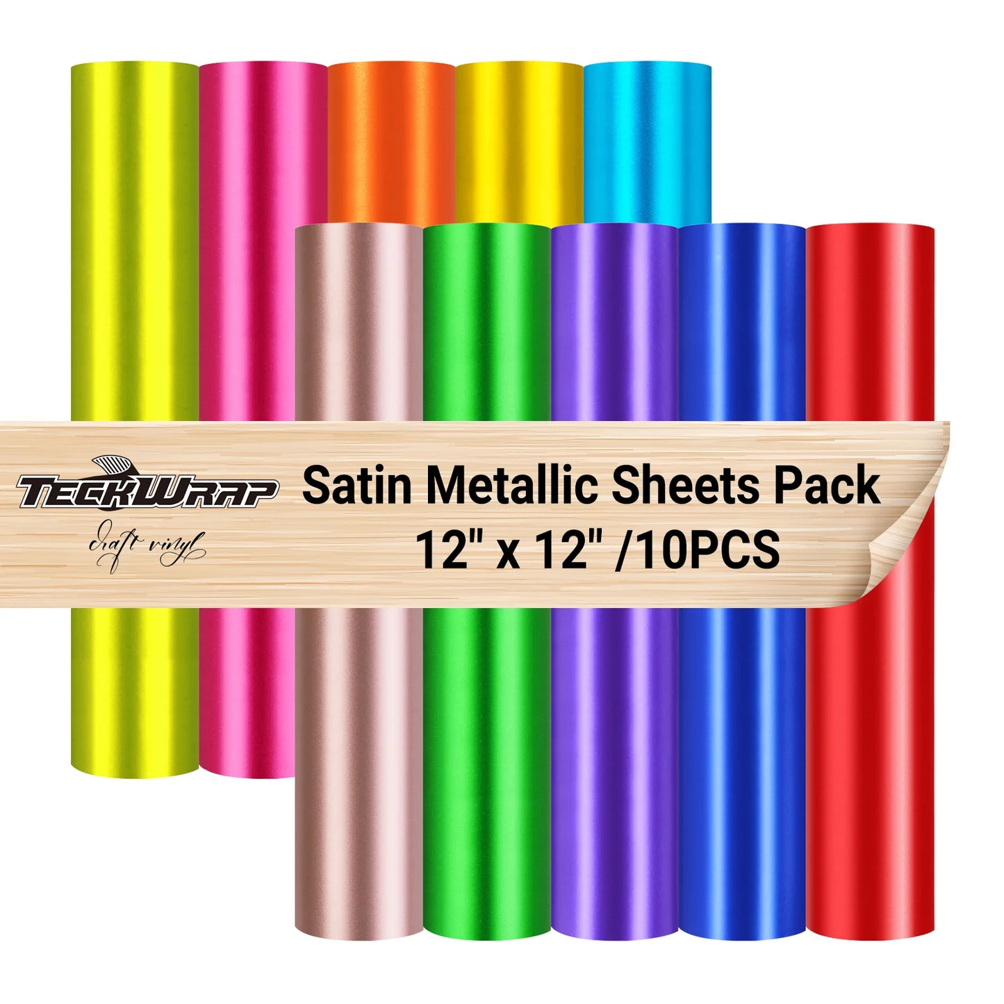 Teckwrap Satin Chrome Vinyl Sheets Pack - Bright Vibes (10 PCS)